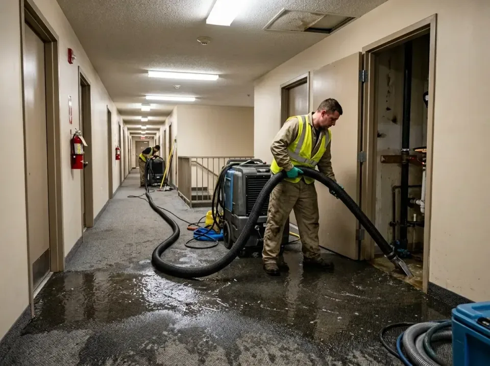 multi-unit-apartment-hallway-f-005 — frequently asked questions, Emergency Burst Pipe Water Extraction & Removal in White Mo…